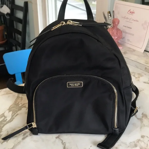 Bags | Kate Spade Black Nylon Backpack Purse | Poshmark display picture 3